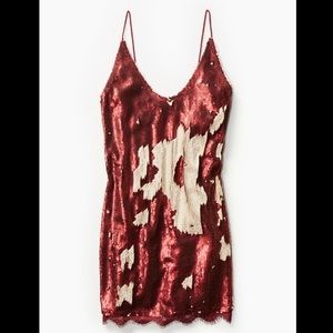Sequin Red Free People Dress